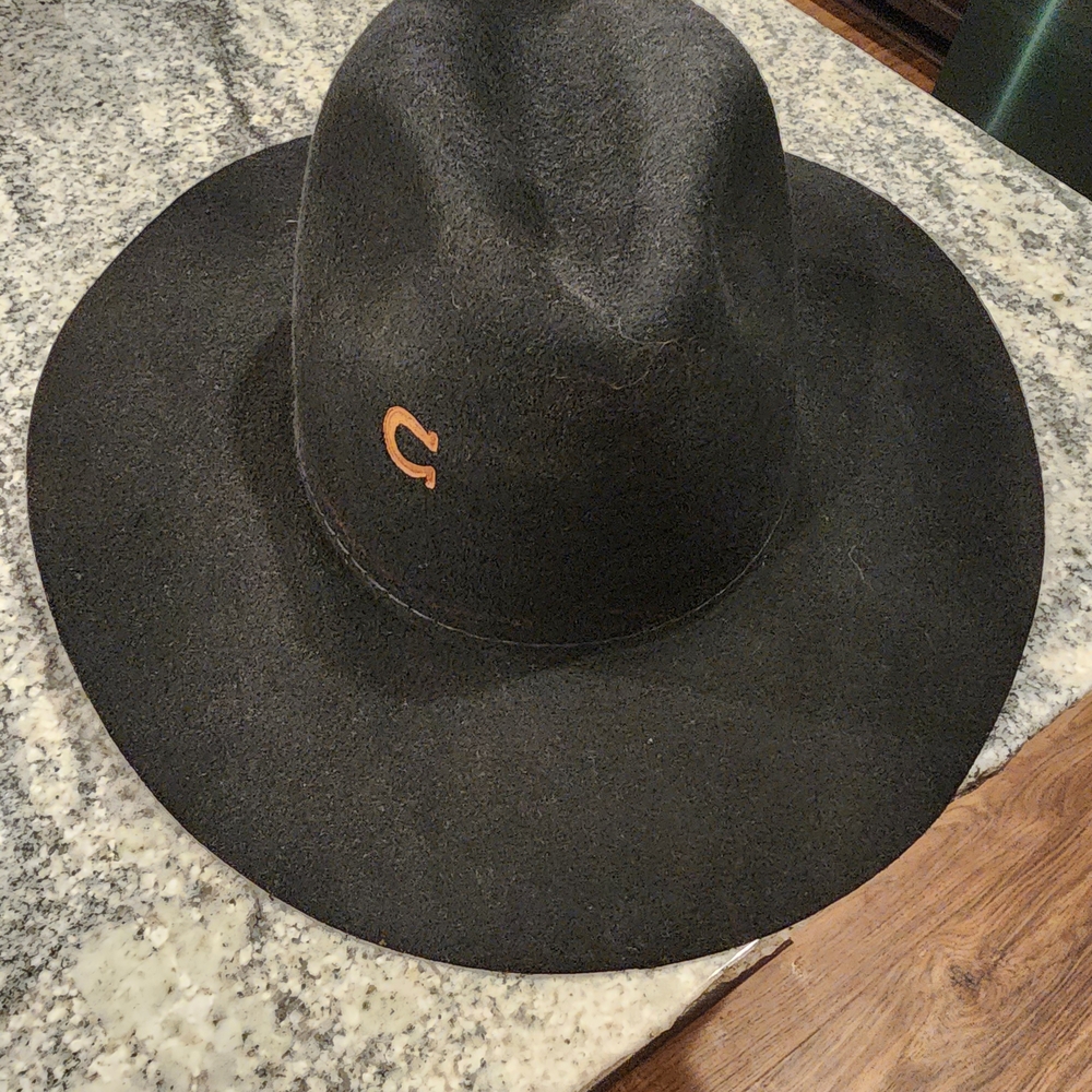 Charlie 1 Horse Black Cowboy Hat with Red Interior